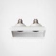 Trimless Square Twin Adjustable Downlight Matt White 2 x GU10 IP20, Astro 1248022