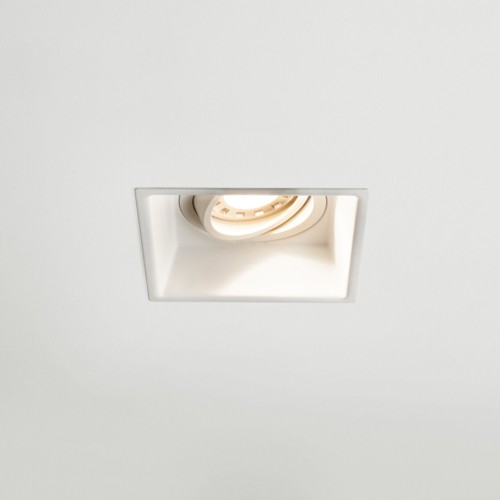 Minima Square Adjustable Recessed Downlight Matt White IP20 GU10, Astro 1249006