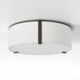 Salina 400 Ceiling Flush Light White Fabric / Bronze 1x ES/E27 Lamp, Astro Lighting 1463001