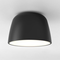 Taiko 300 Matt Black Flush Ceiling Light Bell-shaped using 2x E27/ES Lamps, Astro Lighting 1456001