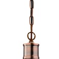 Firstlight 2306AC Crescent 1 Light Antique Copper Ceiling Pendant with Simple Cage