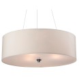 Phoenix Pendant with Cream Fabric Shade and Brushed Steel, Firstlight 2314CR Ceiling Light