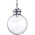 Firstlight Omar Globe Pendant in Polished Chrome with Clear Glass Globe using E27 60W