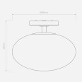 Zeppo Bathroom Ceiling Light Matt Black c/w White Globe Glass IP44 300mm diam E27/ES Astro 1176017