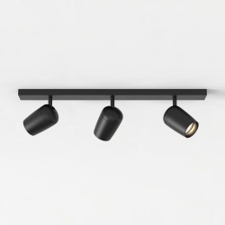 Koto Triple Wall/Ceiling Spotlights on a Bar Matt Black 3x GU10, Astro Lighting 1478006