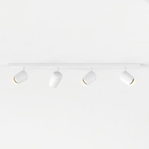 Koto Four Adjustable Wall/Ceiling Spotlights on Matt White Bar GU10, Astro 1478015