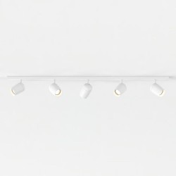 Koto Five Adjustable Wall/Ceiling Spotlights on a Bar Matt White GU10, Astro 1478016