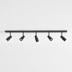 Apollo Five Bar Spotlight Textured Black Adjustable Spots Wall/Ceiling GU10, Astro 1422014