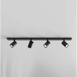 Ascoli Four Bar Spotlight Ceiling Light Matt Black Adjustable GU10 Astro 1286084