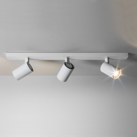 Ascoli Triple Bar Ceiling Spotlight in Textured White using 3 x GU10 LED Lamps, Astro 1286127