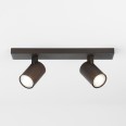 Ascoli Twin Ceiling Spotlight on a Bar Bronze 2 x GU10 Adjustable Spots IP20, Astro 1286126