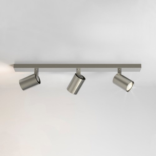 Ascoli Triple Bar Ceiling Spotlights (Adjustable) Matt Nickel 3 x GU10 Lamps, Astro 1286129