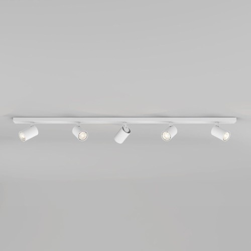 Ascoli Five Bar Ceiling Spotlight Textured White Adjustable GU10 Lamps, Astro 1286059