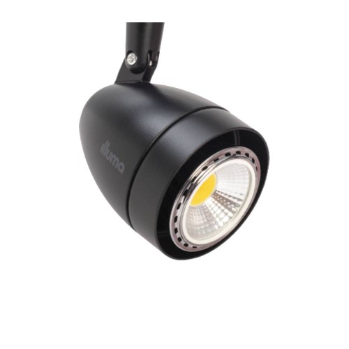 Illuma TM3410-BL/S Black LumaPAR GU10 PAR16 Spotlight with Single Circuit Switched Track Adaptor