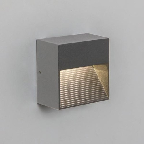 Tecla 2W 3000K LED Surface Wall Light in Silver IP54 rated for Exterior Lighting