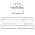 Julie Flex IP65 LED Batten with Diffuser 4ft/1235mm 34W 4000K 4200lm c/w Flexible Bracket Sliders Thorn 1200 4200 840