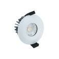 IP65 6W Fixed Fire Rated 4000K Dimmable LED Downlight in White 440lm 38deg 70-75mm Cutout