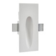 Zeke Rectangle Trimless Plaster-in Wall LED Light 1.5W 3000K Warm White 120lm, Saxby Lighting 92312 Paintable Plaster LED