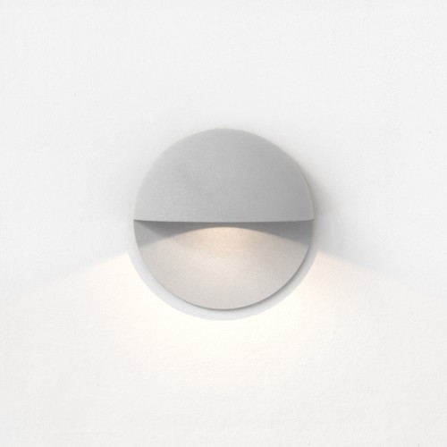 Tivola LED Round Outdoor Wall Light 2W 3000K IP65 Textured Grey 80mm Diam, Astro 1338009