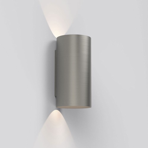 Yuma 240 LED Matt Nickel Twin Wall Light 15W 2700K 892lm IP20 Dimmable, Astro 1399011 Up/Down Wall Light