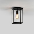 Homefield Ceiling Light Textured Black c/w Clear Glass Diffuser IP23 E27/ES, Astro 1095021