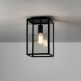 Homefield Ceiling Light Textured Black c/w Clear Glass Diffuser IP23 E27/ES, Astro 1095021