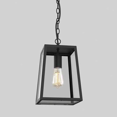 Calvi Pendant 305 Outdoor Ceiling Textured Black c/w Clear Glass IP23 E27/ES Astro 1306013