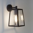 Calvi 215 Outdoor Wall Light Textured Black c/w Clear Glass Diffuser IP23 E27/ES Astro 1306001