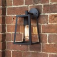 Calvi 215 Outdoor Wall Light Textured Black c/w Clear Glass Diffuser IP23 E27/ES Astro 1306001