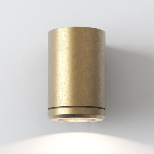 Jura Single Solid Brass Wall Spotlight IP44 GU10 Dimmable, Astro 1375009