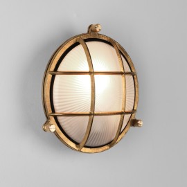 Thurso Round Cast Brass Wall/Ceiling Light E27/ES Lamp IP44 Astro 1376005