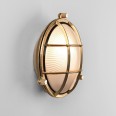 Thurso Round Cast Brass Wall/Ceiling Light E27/ES Lamp IP44 Astro 1376005