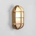 Thurso Oval Cast Brass Wall/Ceiling Light E27/ES Lamp IP44 Astro 1376006