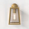 Calvi 215 Outdoor Wall Lantern Antique Brass c/w Clear Glass Diffuser IP23 E27/ES Astro 1306005