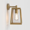 Calvi 215 Outdoor Wall Lantern Antique Brass c/w Clear Glass Diffuser IP23 E27/ES Astro 1306005