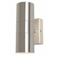 IP44 Up and Down Wall Light in Stainless Steel 2 x GU10 LED Lamps for Outdoor Lighting