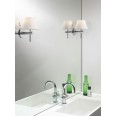 Roma Polished Chrome Bathroom Wall Light with White Conical Shade IP44 G9 40W, Astro 1050001