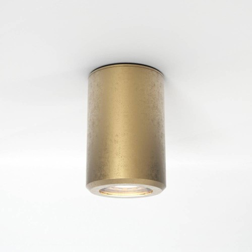 Jura Surface Solid Brass Ceiling Spotlight GU10 IP44 Dimmable, Astro 1375011