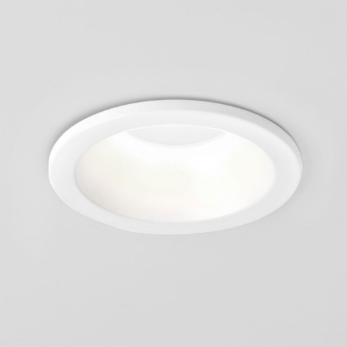 Minima IP65 Round Bathroom Recessed Downlight Matt White GU10 Dimmable, Astro 1249012