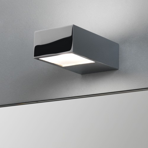 Kappa Bathroom Wall Light IP44 in Polished Chrome and Frosted Diffuser for Up-and-down Lighting