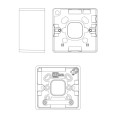 1 Gang Surface Box 50mm Depth White Moulded with Rounded Edges, BG Nexus 877 Single Surface Backbox