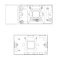 2 Gang Surface Box 50mm Depth White Moulded with Round Edge, BG Nexus 878 Double Backbox