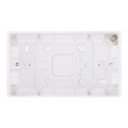 2 Gang Surface Mounting Box 32mm Deep White Moulded Round Edge, BG Nexus 892 Rectangular Pattress Box