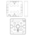 1 Gang Surface Mounting Box 19mm Deep White Moulded Round Edge, BG Nexus 893 Square Pattress Box