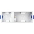 Triple Dry Lining Box 35mm Deep PVC White for 1 Single and 1 Double Plate Accessory, BG Electrical 920