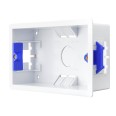 2 Gang 35mm Deep Double Dry Lining Box White Moulded, BG Electrical 908 Twin Patress Back Box