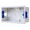 2 Gang 47mm Deep Double Dry Lining Box White Moulded, BG Nexus 918 Rectangular Patress Back Box