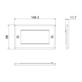 BG Metal Clad 2 Euro Module Faceplate for up to 4 Modules, BG Electrical MC5EMR4 Rectangular Front Plate only