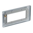 BG Metal Clad 2 Euro Module Faceplate for up to 4 Modules, BG Electrical MC5EMR4 Rectangular Front Plate only