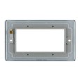 BG Metal Clad 2 Euro Module Faceplate for up to 4 Modules, BG Electrical MC5EMR4 Rectangular Front Plate only